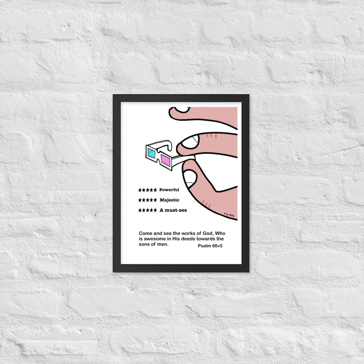 3D SpecsFramed poster