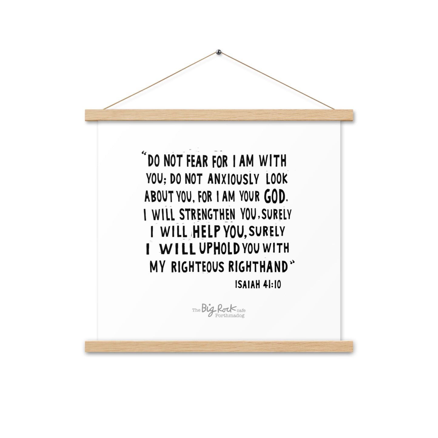 Isaiah 41v10 picture with hanger